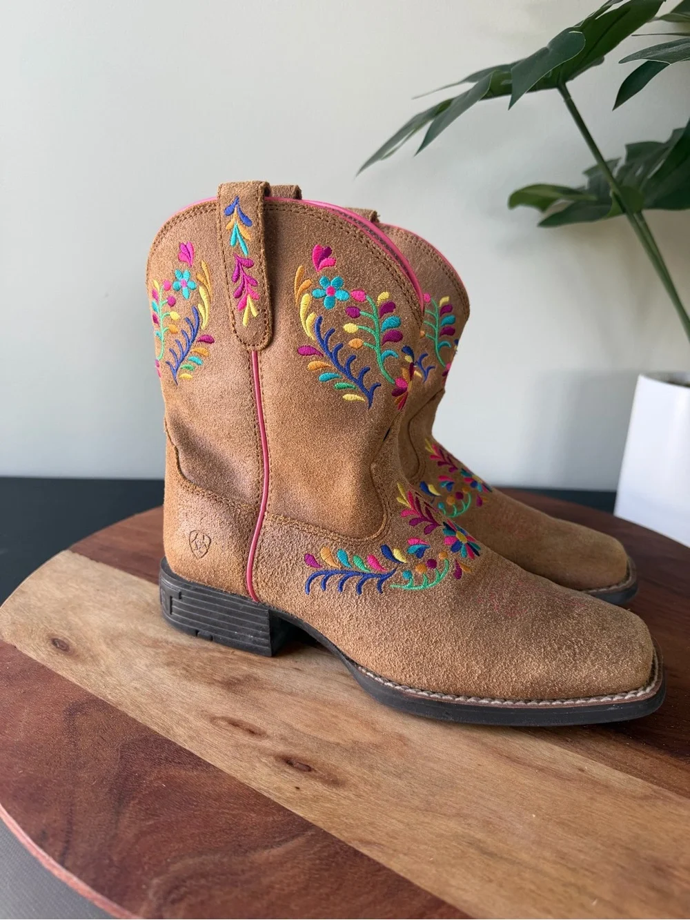 Ariat Kid’s Wild Flower Canyon Tan Floral Boot